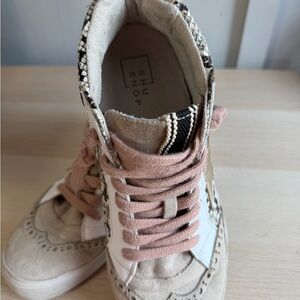 ShuShop Paulina mid snake print sneakers